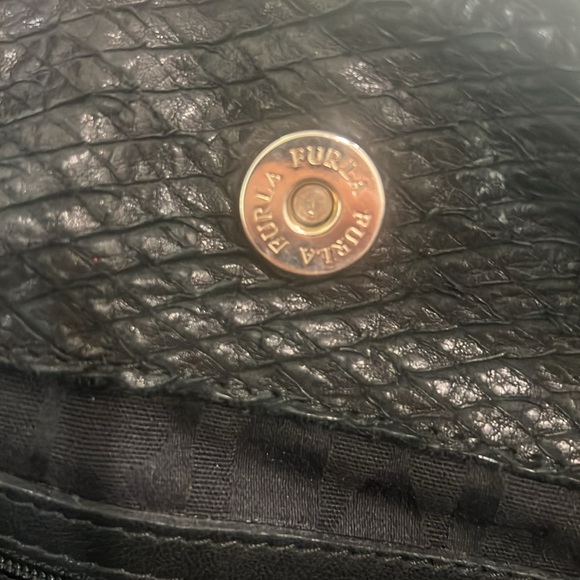 Furla bag - python effect tote genuine leather black - Picture 12 of 13